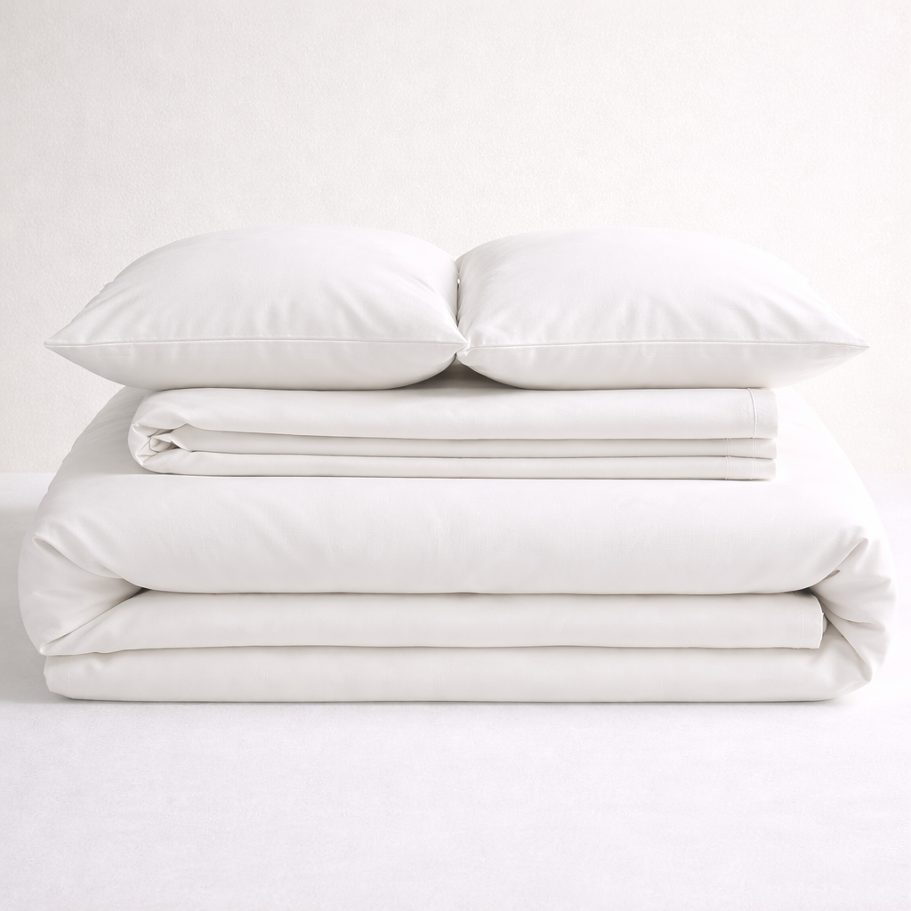 Percale Duvet Cover Set – White